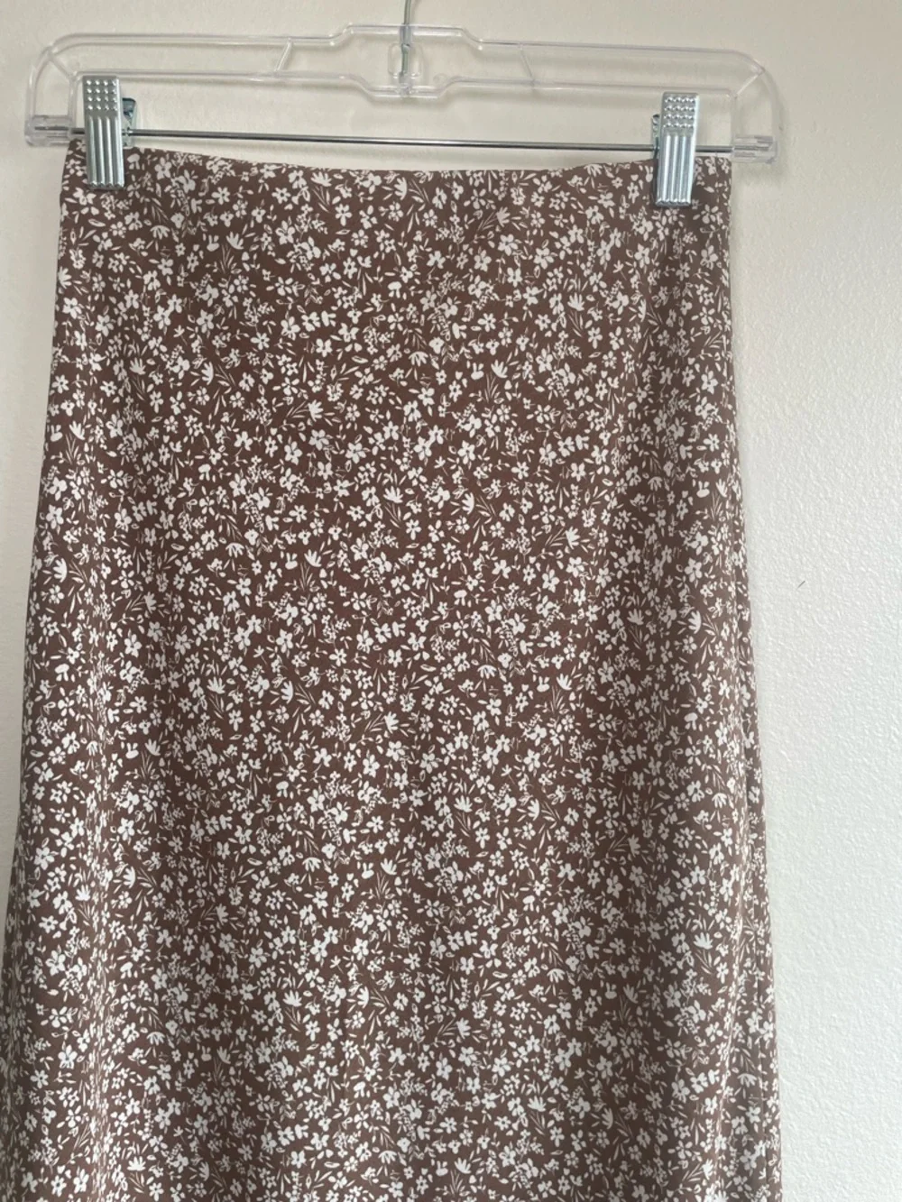 Altar’d State Floral A-Line Midi Skirt Small Brown White Lined Cottagecore - Picture 7 of 12
